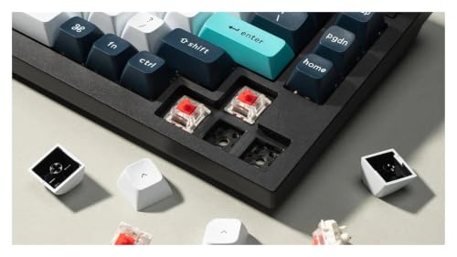 Q1 Max Custom Mechanical Keyboard | QMK VIA Programmable, Jupiter Mechanical Switches, Vivid RGB Backlight, Premium Double Shot Keycaps(Red,Black (Side-Printed)) - color: Black (Side-Printed), size: Red