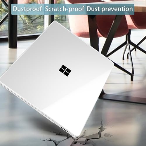 Mektron Clear Case for 13.8" Microsoft Surface Laptop 8 2026 Fits Surface Laptop 13.8 Inch 7 2024 Cover (Model: 2036),Keyboard Cover +Screen Protector +Dust Plugs, Crystal Clear - color: Crystal Clear