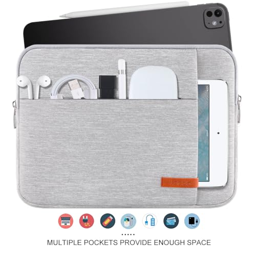 Lacdo Tablet Sleeve Case for 13 inch New iPad Air M4 M3 M2 2026-2024, 13 inch New iPad Pro M5 M4 2025-2024, 12.9 inch iPad Pro 6 5 4 3, iPad Pro Air 13 inch Sleeve, Protective Tablet Case Bag, Gray - color: Gray, size: New iPad Pro Air 12.9-13 Inch