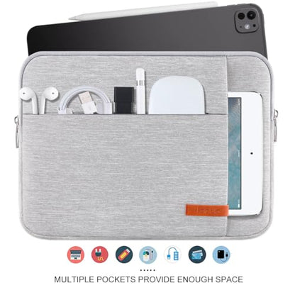 Lacdo Tablet Sleeve Case for 13 inch New iPad Air M4 M3 M2 2026-2024, 13 inch New iPad Pro M5 M4 2025-2024, 12.9 inch iPad Pro 6 5 4 3, iPad Pro Air 13 inch Sleeve, Protective Tablet Case Bag, Gray - color: Gray, size: New iPad Pro Air 12.9-13 Inch