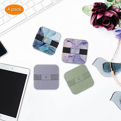 Fintie Screen Cleaning Pad, [4 Pack] Soft Cloth Car Phone Screen Cleaner | Microfiber Wipe Cleaning with Elastic Strap for iPad, iPhone, MacBook, Tablets, Laptop, Monitor (Marble) - color: Marble