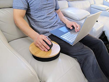 MOJO Beanbag Ergonomic Mousepad - Comfortable Mouse Pad for Sofa, Bed, Lap, Couch, and Anywhere Else (Bamboo Wood) - color: Bamboo Wood
