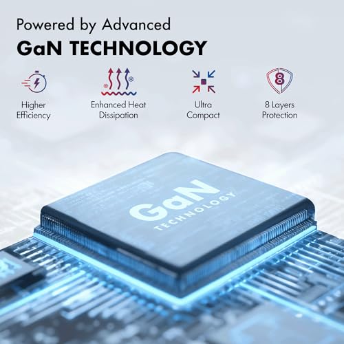 48W GaN Charger, Wozoyo Type-C & USB-A Superfast 2.0 Charging, Compatible for iPhone 17/16/16 Pro Max/15 Series/iPad Pro, Smartphones, Tablets and More, PD/PPS/QC 3.0,Compact Foldable Plug,