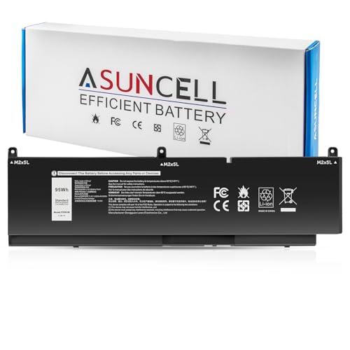 ASUNCELL PKWVM 95Wh Battery Replacement for Dell Precision 7550 7750 7560 7760 / P44E P93F P44E001 P44E002 P93F001 P93F002 Series Laptop C903V 0C903V 0CR72X CR72X 068N03 0447VR 68ND3 453-BBCQ 11.4V - size: PKWVM 14.17 * 3.74 * 1.18 in