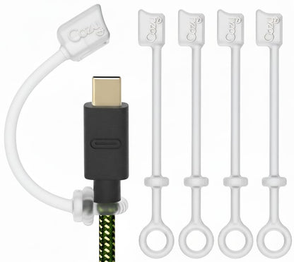 Cozy USB C Cable Dust Caps with Tether, Protection from Oxidation, Portable Travel Adapter Cover, Clear, 5-Piece - color: USB-C (5) Clear