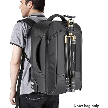 Neewer Convertible Rolling Camera Backpack for SLR/DSLR Cameras and Accessories (NW3300) –Black - style: Nw3300-g