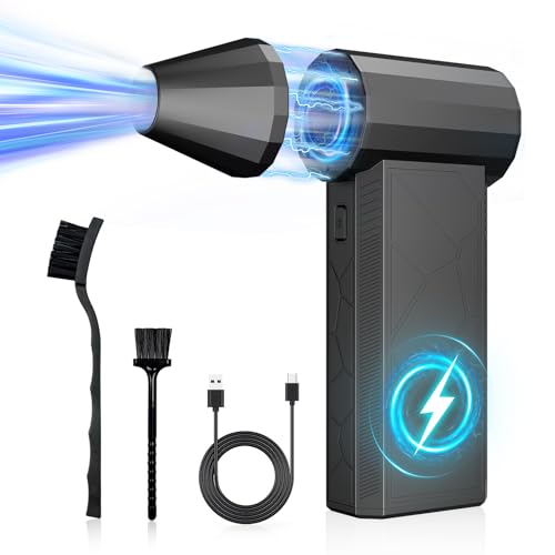 Compressed air Duster，3 Gear Adjustable 130000RPM Electric air Duster, Cordless air Blower for Laptop, Keyboard, Electronics, Replaces Compressed Air Can