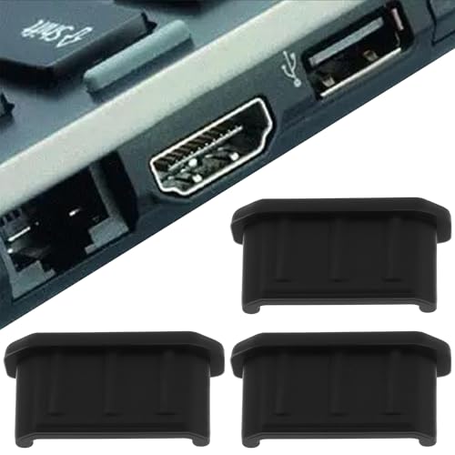 20pcs Mini HDMI Anti Dust Cap Silicone HDMI Female Port Plug Cover for TV Computer Black