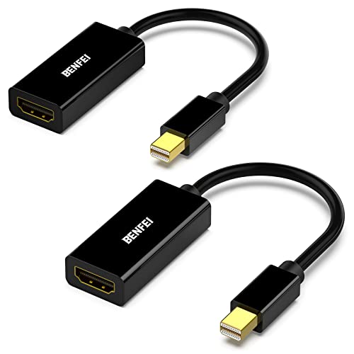 BENFEI Mini DisplayPort to HDMI Adapter 2 Pack, Mini DP(Thunderbolt) to HDMI Converter Gold-Plated Cord Compatible for MacBook Pro, MacBook Air, Mac mini, Microsoft Surface Pro 3/4, etc - size: 2 PACK