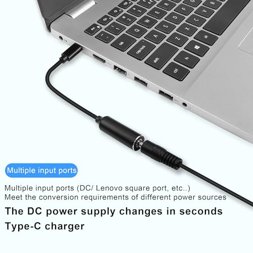 4.5mm Laptop Charging Adapter, Female DC 4.5 x 3.0mm to Male Type C for Dell 65W USB-C Laptop Charger XPS and Latitude 5000 Charging Plug Gender Converter