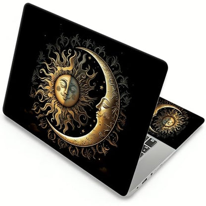 Laptop Skin Sticker Laptop Cover for 12" 13" 13.3" 14" Laptop Stickers,Reusable Skin Sticker Cover Personalized Art Waterproof & Scratch-Resistant Protector Case,Sky Sun Moon Star Ethnic - color: Sky Sun Moon Star Ethnic