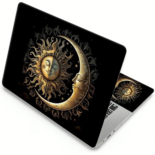 Laptop Skin Sticker Laptop Cover for 12" 13" 13.3" 14" Laptop Stickers,Reusable Skin Sticker Cover Personalized Art Waterproof & Scratch-Resistant Protector Case,Sky Sun Moon Star Ethnic - color: Sky Sun Moon Star Ethnic
