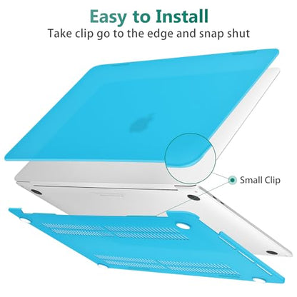May Chen for MacBook Pro 16 Inch 2019 Release Model:A2141,Hard Shell Case Cover Screen Protector & Keyboard Cover for MacBook Pro 16 Retina with Touch ID & Touch Bar - Light Blue - color: Light blue