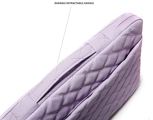 Kinmac 360° Heavy Duty Protective Laptop Sleeve Case Bag Cover with Handle for MacBook Air 13 inch,iPad Pro 13 inch and 13.3 inch HP,Dell,Lenovo,Asus,Acer Laptop (Purple Embroidery) - color: Purple Embroidery, size: 12 inch-13.3 inch