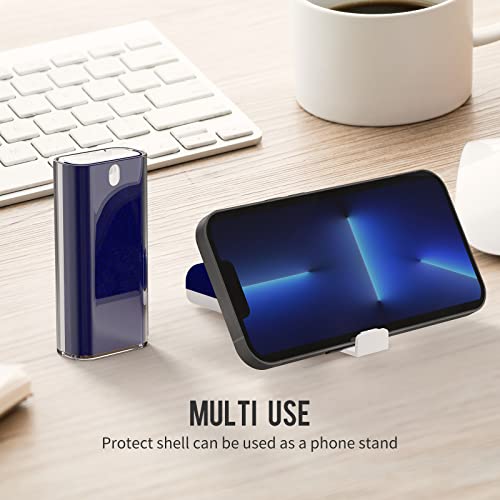 CLICK CLEAN Screen Cleaner with Pull-Out Stand & Microfiber, Dark Blue | Fine Mist Spray, Streak-Free, Anti-Static, Removes Fingerprints & Smudges, Gentle Formula, For Phones, Laptop and Tablet - color: Dark Blue