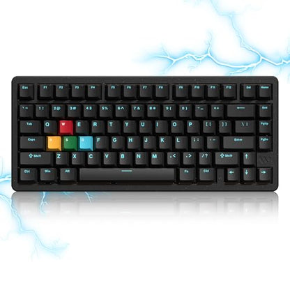 Womier SK75 TMR/HE Keyboard Gaming 75% Hall Effec, Mechanical Keyboard | Rapid Trigger Wireless Custom Magnetic Switch Keyboard with 8000 Hz Hot Swap, BT/2.4G/USB-C with Mac Windows Linux-Aluminum - color: Black