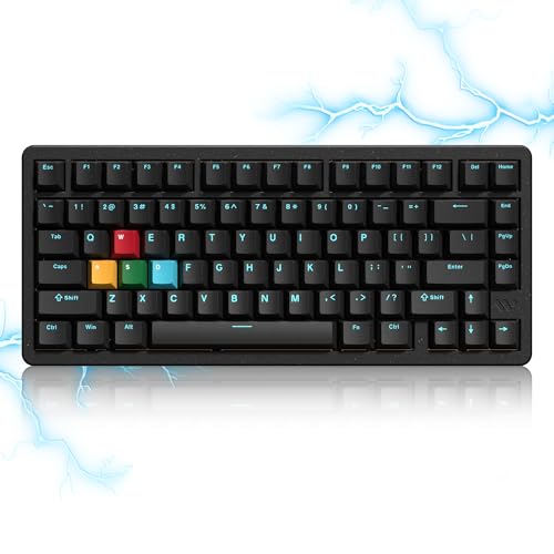 Womier SK75 TMR/HE Keyboard Gaming 75% Hall Effec, Mechanical Keyboard | Rapid Trigger Wireless Custom Magnetic Switch Keyboard with 8000 Hz Hot Swap, BT/2.4G/USB-C with Mac Windows Linux-Aluminum - color: Black