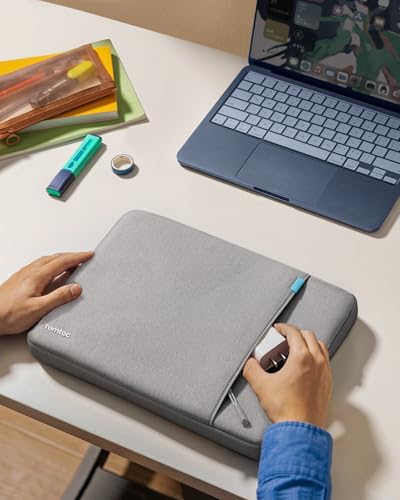 tomtoc 360 Protective Laptop Sleeve for 13-inch New Surface Pro 11th, Copilot+PC 2024, Surface Pro 10/9/8/X with Signature Keyboard/X Keyboard, Shockproof Water-Resistant Notebook Surface Case Bag | Shockproof Water-Resistant Notebook Case Bag for Surface