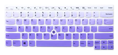 Keyboard Cover for Lenovo Thinkpad X1 Carbon 14" 2017-2020, ThinkPad X1 Yoga 2/3/4 Gen, ThinkPad P40 Yoga, P43s, P14s, S2 Yoga 2018, New S2, S3, Thinkpad T14, T440, E465, L380, L14 (Ombre Purple) - color: Ombre Purple, size: compatible for Thinkpad X1 Car
