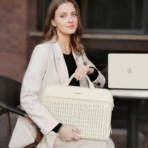 MOSISO Laptop Case 14 inch, 14 inch Laptop Sleeve, Sand | Compatible with HP Lenovo Dell ASUS Acer, HP Stream, Dell Latitude, Lenovo IdeaPad, Wheat Ear Quilted Bag with Handle&Pocket - color: Sand, size: 14 inch