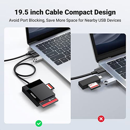 UGREEN USB C SD Card Reader 4-in-1 Memory Card Adapter External SD Micro SD MS CF Compact Flash Camera Card Reader Compatible with iPhone 15, Trail Camera, MacBook, iPad