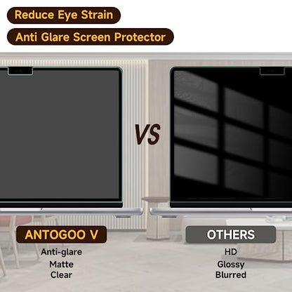 2 Pack Anti Blue Light Screen Protector Compatible with MacBook Air 15 Inch(2023-2026, M2/M3/M4/M5), Eye Protection Matte Anti Glare Screen Protector for 15.3In Mac Air - size: MacBook Air 15inch