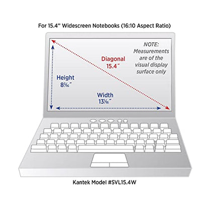 Kantek Secure-View Blackout Privacy Filter for 15.4-Inch Widescreen Notebooks (Measured Diagonally – 16:10 Aspect Ratio), Anti-Glare, Anti-Blue Light (SVL15.4W) - style: 15.4" Widescreen (16:10 Ratio)