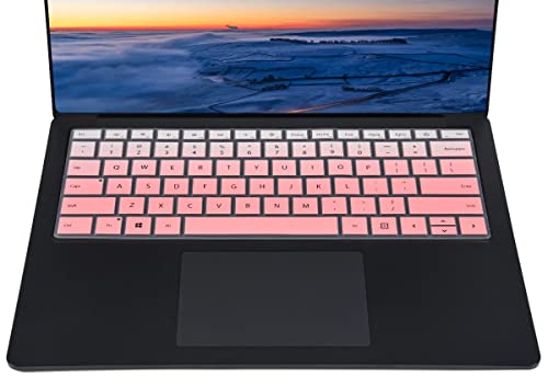 Keyboard Cover for 2023-2019 Microsoft Surface Laptop 6 5 4 3 Gen 13.5" & 15", Surface Book 3 13.5 and 15 inch, Protector Accessories(Not Fit Surface Laptop 7 2024 2025) - Ombre Pink - color: Ombre Pink