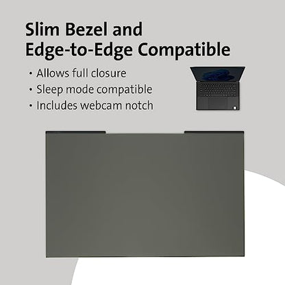 Kensington MagPro™ Magnetic Laptop Privacy Screen 13.3 inch, Removable 16:10 Laptop Privacy Filter, Anti-Glare, Blue Ray Reduction, Compatible with HP/Dell/Acer/Asus/Samsung/Lenovo (K55253WW) - size: 13.3" 16:10