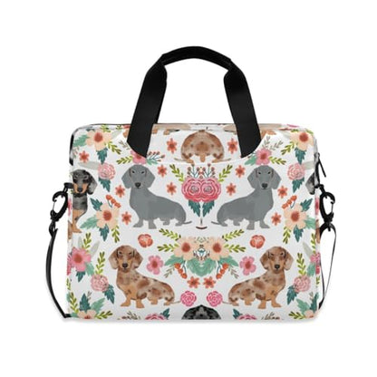 Dachshund Print Laptop Case 15.6 inch Computer Bag | Waterproof Laptop Briefcase Laptop Bag for Women & Men - color: Dachshund