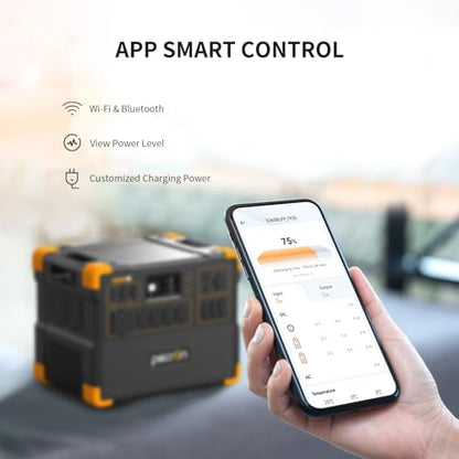 PECRON Portable Power Station 3072Wh E3600LFP with Trolley, 5x3600W AC Outlets Power Station, LiFePO4 Battery Backup Expanded to 18.43kWh, Solar Generator for Home Use, RV, Camping, CPAP, Emergency - style: E3600LFP+Trolley Kit