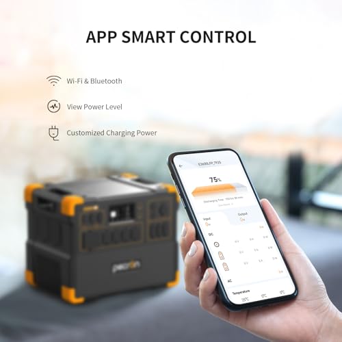 PECRON Solar Generator E3600LFP 3072Wh with 300W Solar Panel, 5x3600W AC Outlets Portable Power Station, LiFePO4 Battery Backup Expanded to 18.43kWh, Power Station for Home Use, RV, Camping, CPAP - style: E3600LFP+300W
