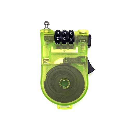 Crysto 3-Foot Retractable Cable Password Lock - color: Green