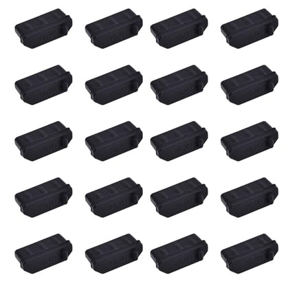20 PCS HDMI Port Anti-dust Plugs, Silicone Covers Caps Stoppers, Port Protector for TV,Computer, Other Devices, 0.51 x 0.19 (LxW) - size: HDMI/Black/20 PCS