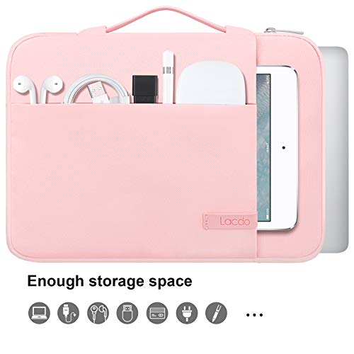 Lacdo 360° Protective Laptop Sleeve Case for 13 inch MacBook Air M5 A3449 (2026), M4 A3240 2025, M3 A3113 A2681 A2337 | 13" MacBook Neo A18 Pro A3404 (2026) | iPad Air/Pro 13 M5 Computer Bag, Pink - color: Pink, size: New MacBook Air/Neo/Pro 13 Inch