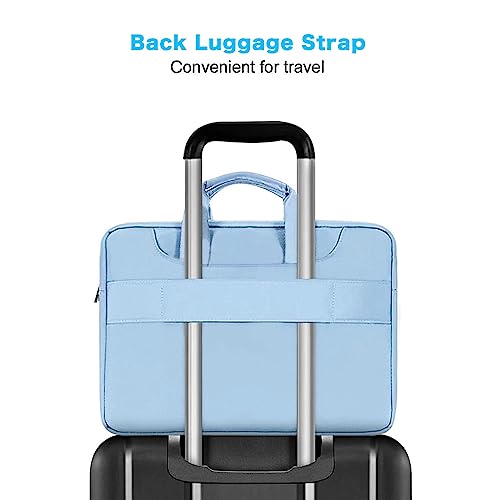 MOSISO 360 Protective Laptop Bag 13.3 inch, 13-14 inch Computer Bag | Compatible with MacBook Air 13 inch/Pro 13 /Pro 14, HP,Dell,Notebook, Laptop Carrying Case with Strap&Handle, Airy Blue - color: Airy Blue, size: 13.3 inch