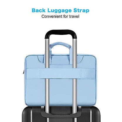 MOSISO 360 Protective Laptop Bag 15.6 inch, 15-16 inch Computer Bag | Compatible with MacBook Air 15 inch/Pro 16 inch, HP,Dell,Lenovo,Asus, Laptop Carrying Case with Strap&Handl, Airy Blue - color: Airy Blue, size: 16 inch