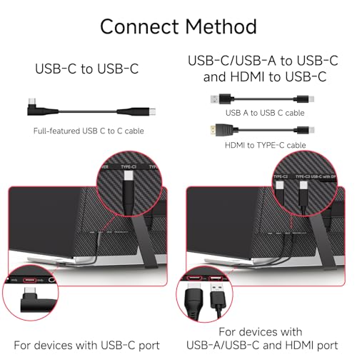 Ultra-Thin Laptop Screen Extender 14" - Dual Portable Monitor Lightweight 1080P IPS Second Extra Screen for Remote Work/Business/Travel/Home Office, Compatible with Windows/Mac/Chrome - size: 14.2"