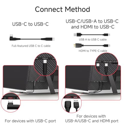 Ultra-Thin Laptop Screen Extender 14" - Dual Portable Monitor Lightweight 1080P IPS Second Extra Screen for Remote Work/Business/Travel/Home Office, Compatible with Windows/Mac/Chrome - size: 14.2"