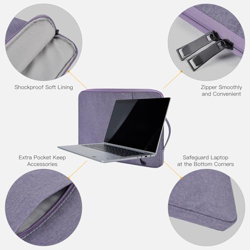 14 Inch Laptop Sleeve Case for HP Chromebook/Stream/Pavilion Plus 14, Lenovo IdeaPad, ASUS Vivobook Go, Dell Latitude Computer Bag, Ultra Violet - color: Ultra Violet, size: 14 Inch