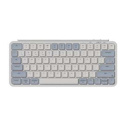Keychron B1 Pro Ultra-Slim ZMK/Launcher Wireless Bluetooth 2.4 GHz/Wired Connection Keyboard for Mac Windows Linux - Retro Blue - color: Retro Blue