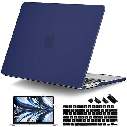DONGKE Compatible with MacBook Air 13 inch Case M5 M4 M3 M2 2026 2025 2024-2022 A3449 A3240 A3113 A2681, Plastic Hard Shell & Keyboard Cover for MacBook Air 13.6 inch, Matte Navy Blue - color: Matte Navy Blue