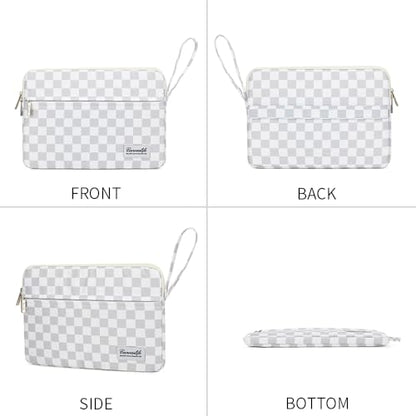 Canvaslife 13.3-Inch Laptop Case, Shockproof, Waterproof and Protective Travel Sleeve Compatible with MacBook Air, MacBook Pro, HP, Lenovo, Dell Inspiron 13-13.3-Inch Laptops (Grey Checker) - color: Grey Checker, size: 13 inch/13.3 inch