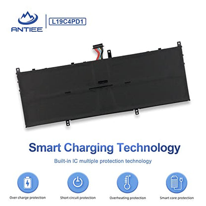 ANTIEE L19C4PD1 Laptop Battery for Lenovo Ideapad Yoga 6-13ARE05 6-13ALC6 Yoga C640-13IML LTE Series L19D4PD1 5B10U65274 5B10W67329 5B10U65275 5B10W67385 SB10W67395 SB10W67360 60Wh 7820mAh