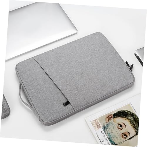 Homoyoyo Laptop Protective Sleeve Bag with Accessory Pocket for 13.3 Inch Ultrabook and Professional Laptop, Lightweight Polyester Laptop Carrying Case, Grey Notebook Cover for Travel
