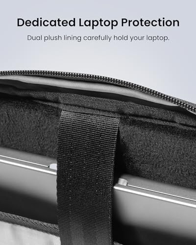tomtoc A33 Laptop Briefcase Shoulder Bag for 15.6-16.2 Inch Laptop, Slim design with expandable large capacity for Accessory & Document Storage, Water-Resistant & Durable Recycled Fabric - size: Fits 16" laptop (Expandable)