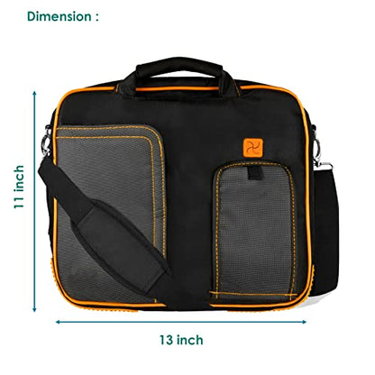 Sleek and Durable Laptop Carry Case -Versatile Office and Travel Messenger Bag with Secure Pockets,Up to 12-inch Laptop Space - color: Orange, size: 12 inch