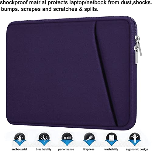 Laptop Sleeve 14 inch, Durable Carrying Bag Shockproof Protective Case Cover, Handbags Briefcase Laptop Bag Compatible with 14" MacBook Air/Pro HP Asus Lenovo Notebook Computer, Purple - color: Purple, size: 14 inch