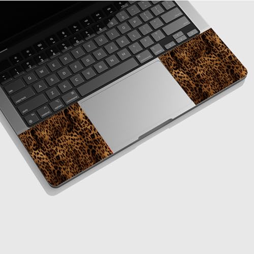Universal Laptop Skin Sticker with 2 Wrist Pad Skins, Waterproof Scratch Resistant Vinyl Laptop Cover Decal, Cut to Fit for 11–15.6 Inch MacBook HP Dell Lenovo, Leopards B - color: Leopards