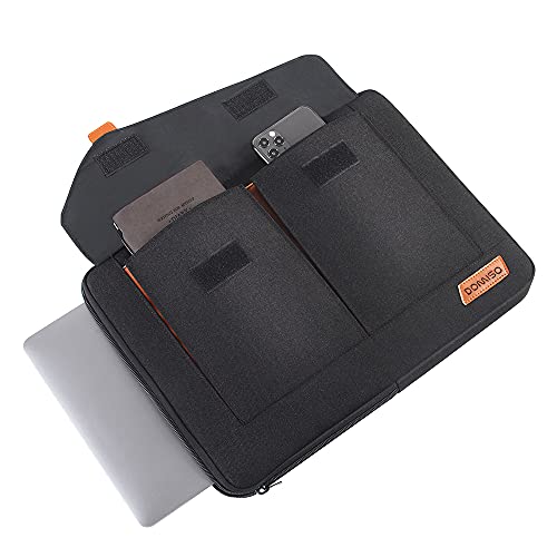 DOMISO 17-17.3 Inch Laptop Sleeve Bag Business Briefcase Messenger Bag Compatible with 17.3" Dell Computer/HP Pavilion 17/ProBook 470/MSI GS73VR Stealth PRO/Dell/Lenovo/Acer/ASUS,Black - color: Black, size: 17 - 17.3 Inch
